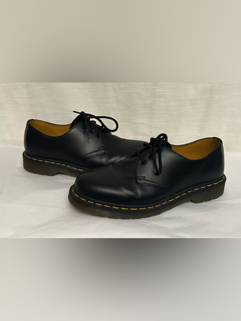 Dr. Martens Classic Black 1461 3-Eye Low Top 100% Leather Derby Shoes punk goth